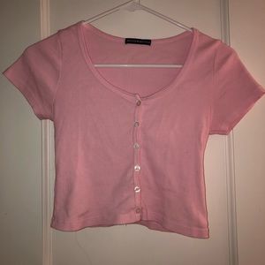 Brandy Melville Pink Crop Top
